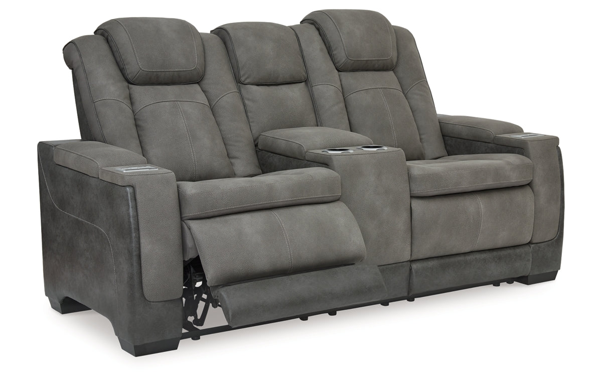 Next-Gen Durapella Power Reclining Loveseat with Console