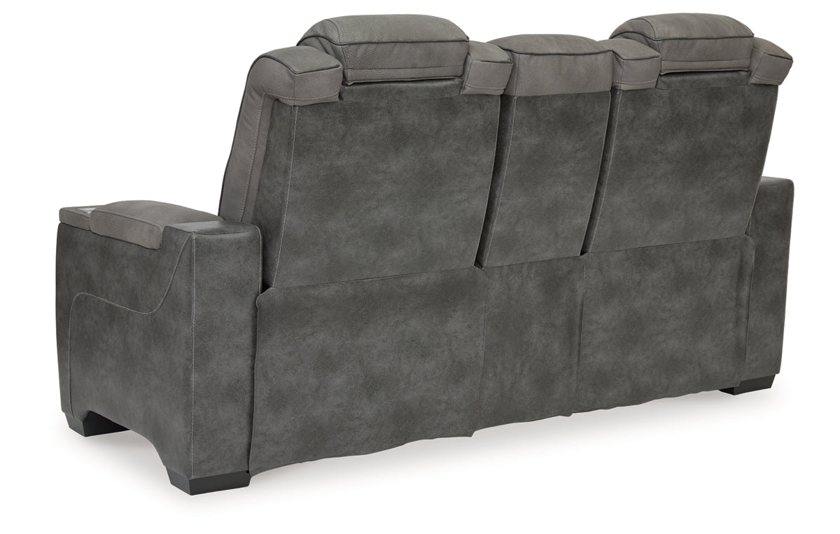 Next-Gen Durapella Power Reclining Loveseat with Console