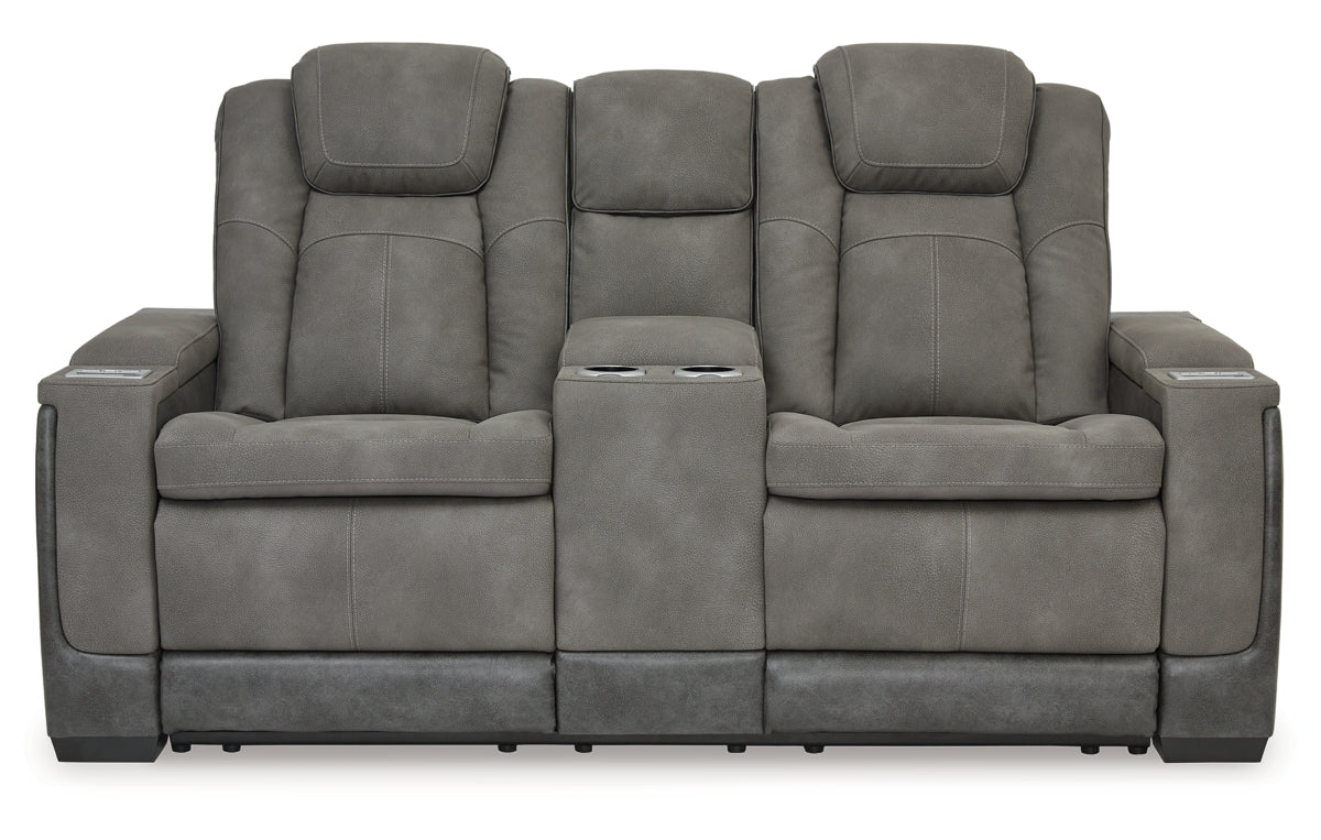 Next-Gen Durapella Power Reclining Loveseat with Console