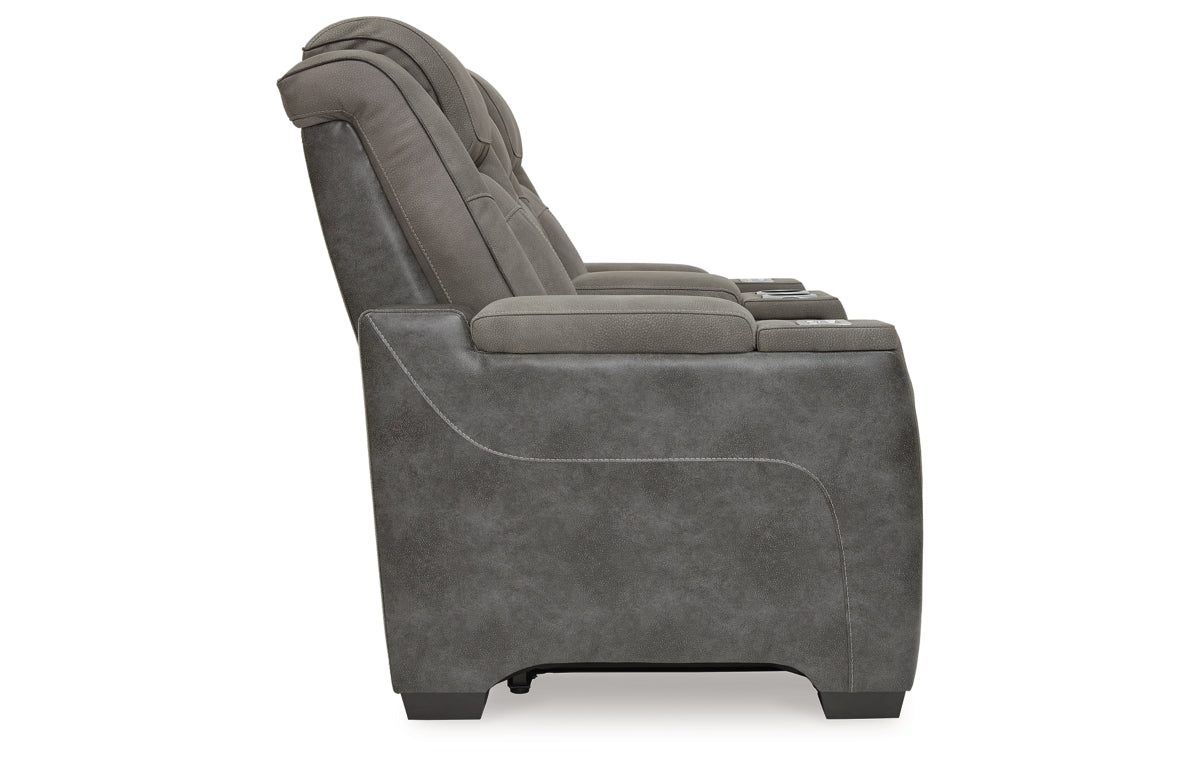 Next-Gen Durapella Power Reclining Loveseat with Console