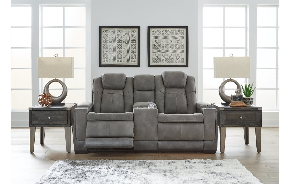 Next-Gen Durapella Power Reclining Loveseat with Console