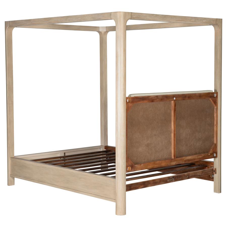 Solano 4-piece California King Canopy Bedroom Set Weathered Mango