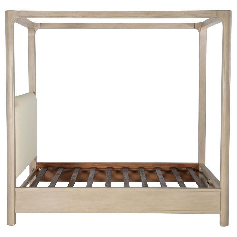 Solano 83-inch California King Canopy Bed Weathered Mango