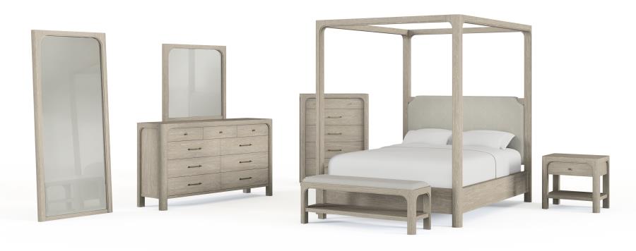 Solano 85-inch Queen Canopy Bed Weathered Mango