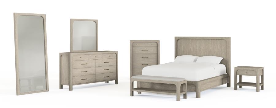 Solano 55-inch Eastern King Panel Bed Weathered Mango