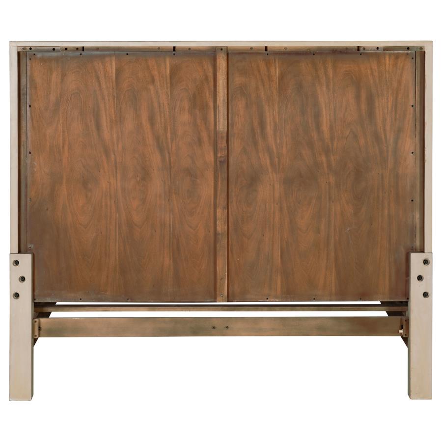 Solano 55-inch Queen Panel Bed Weathered Mango