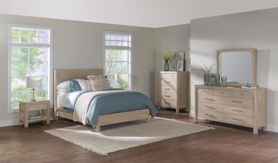 Solano 1-drawer Nightstand Bedside Table Weathered Mango