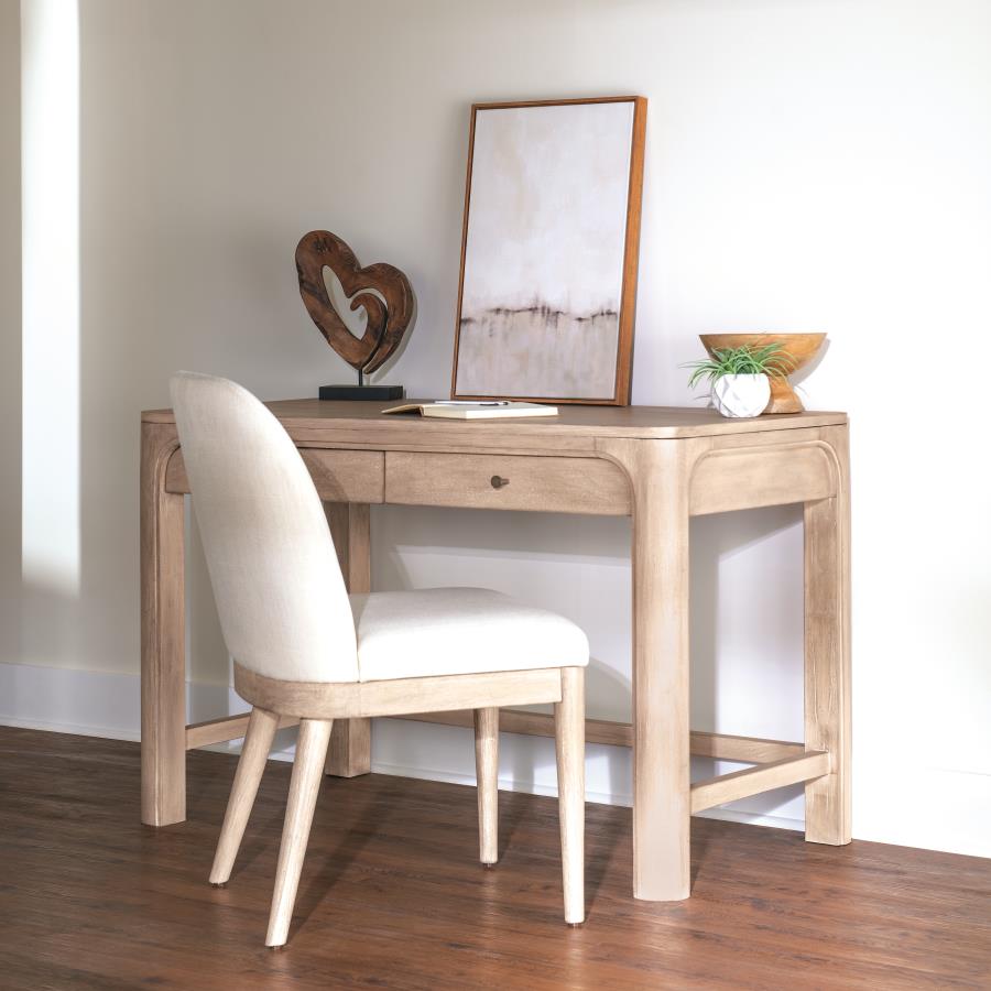 Solano 2-drawer Makeup Table Vanity Desk Weathered Mango