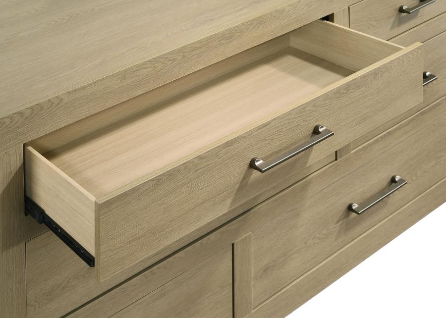 Hendricks 4-piece Eastern King Bookcase Bedroom Set Light Oak