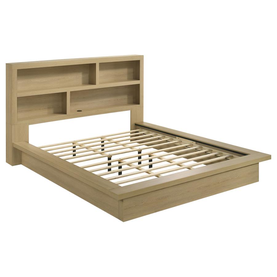Hendricks 5-piece California King Bookcase Bedroom Set Light Oak