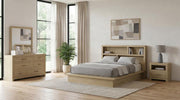 Hendricks 4-piece Queen Bookcase Bedroom Set Light Oak