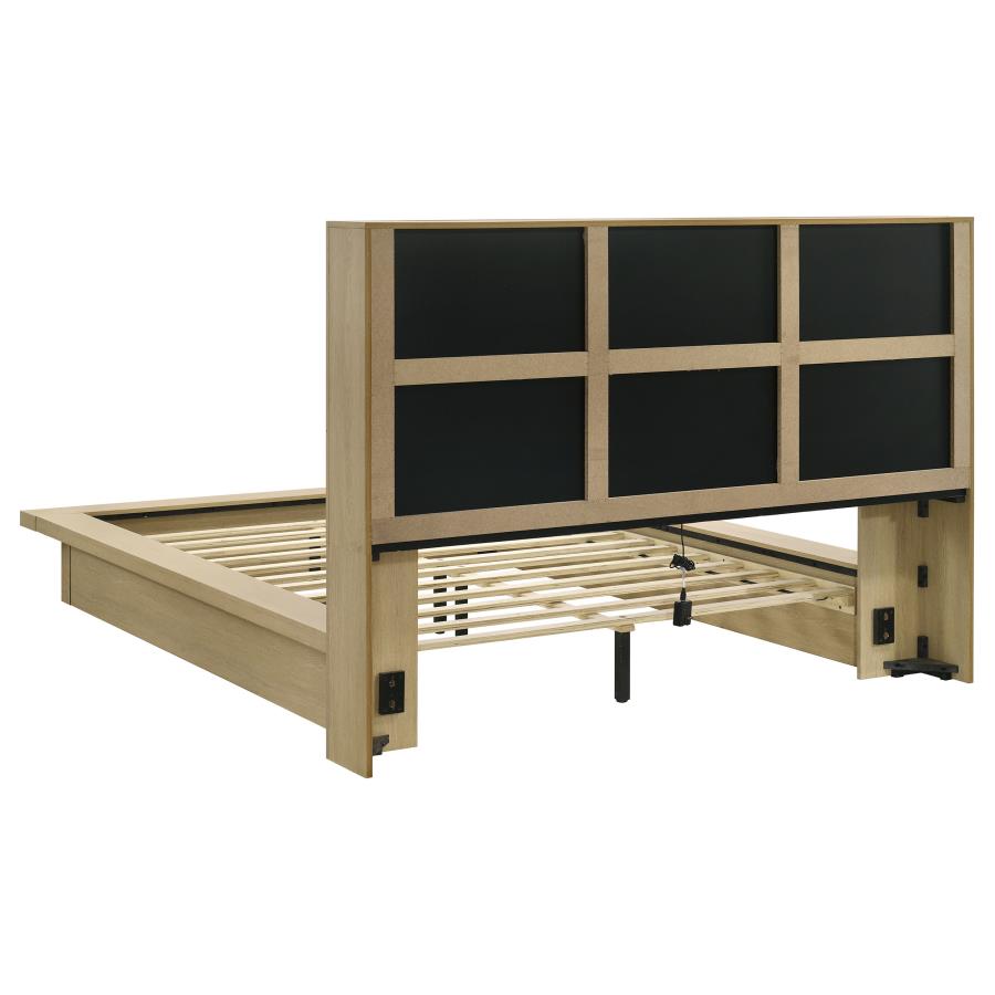 Hendricks 4-piece Queen Bookcase Bedroom Set Light Oak