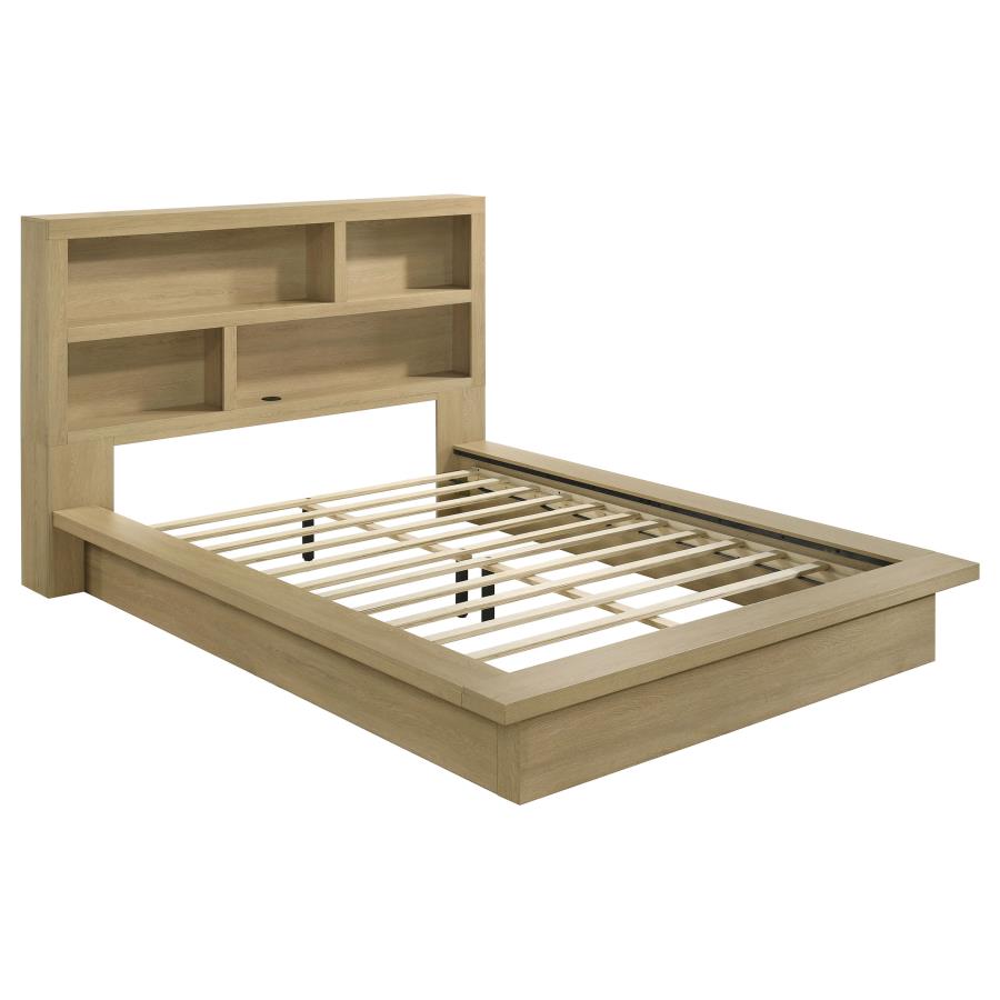 Hendricks 5-piece Queen Bookcase Bedroom Set Light Oak