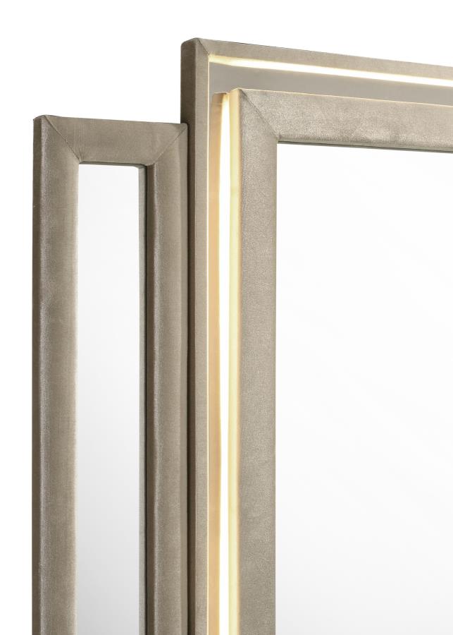 Lorient LED Dresser Mirror Ivory and Camel