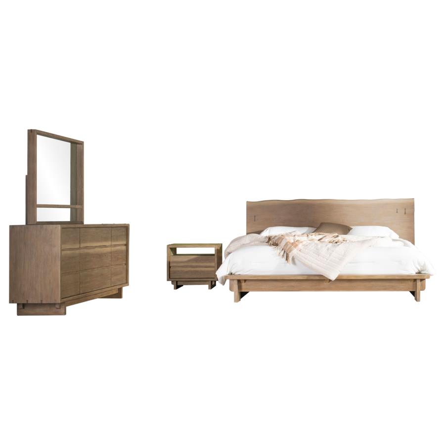 Stillwater 4-piece Queen Bedroom Set Weathered Oak