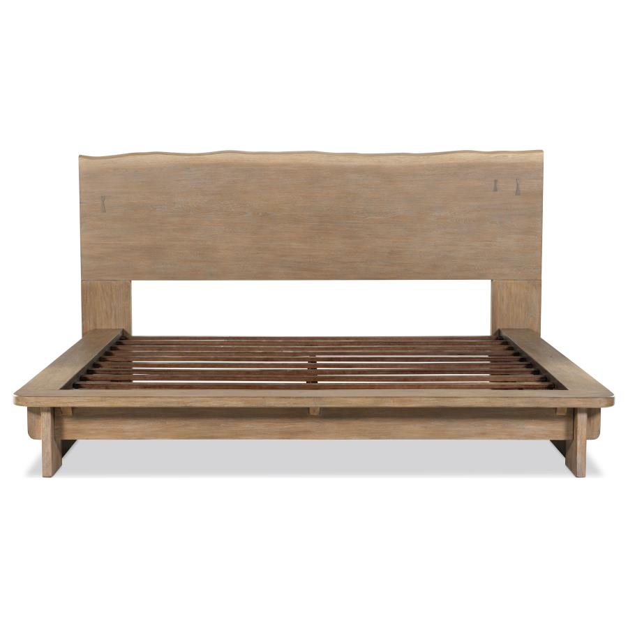 Stillwater Queen Platform Bed Weathered Oak