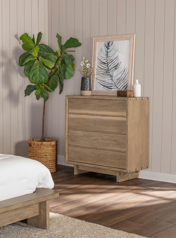 Stillwater 4-drawer Chest Weathered Oak