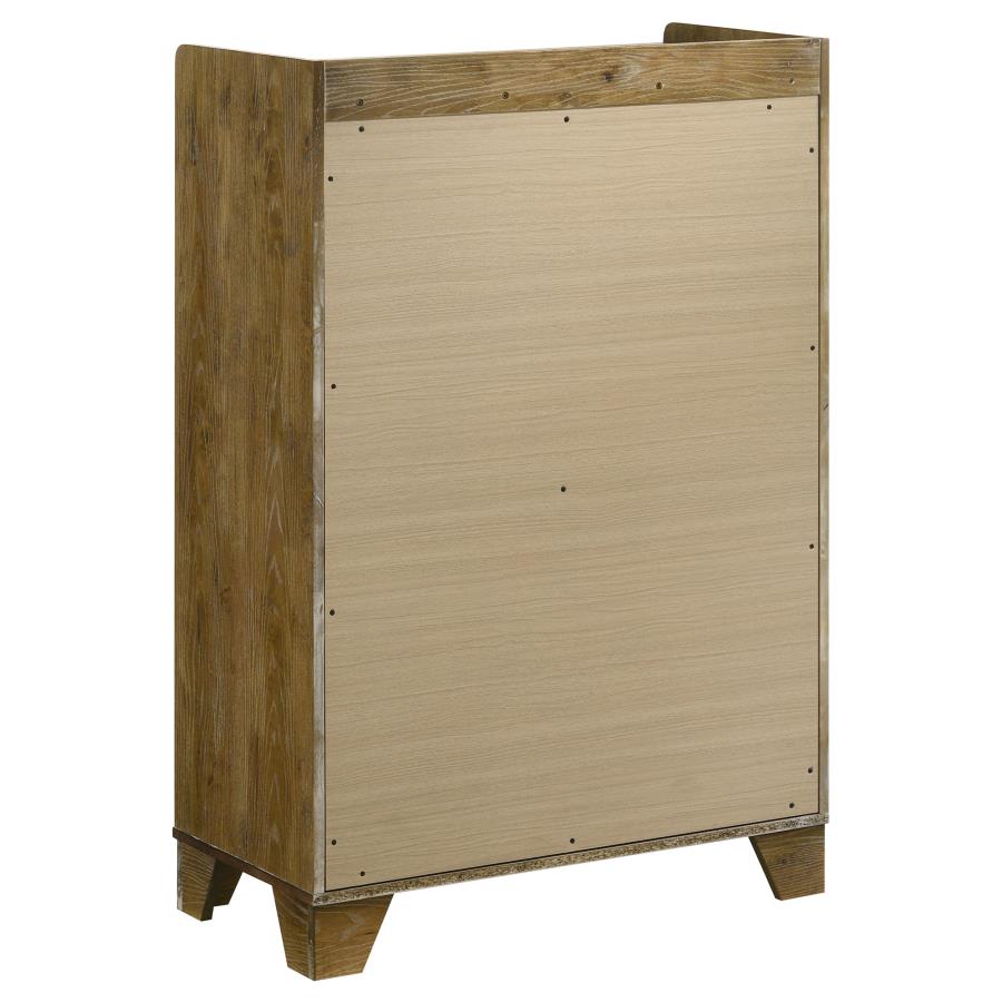 Henderson 5-drawer Bedroom Chest of Drawers Medium Oak