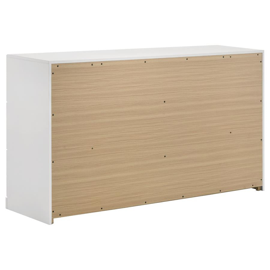 Ines 4-piece Eastern King Bedroom Set Navy and White High Gloss