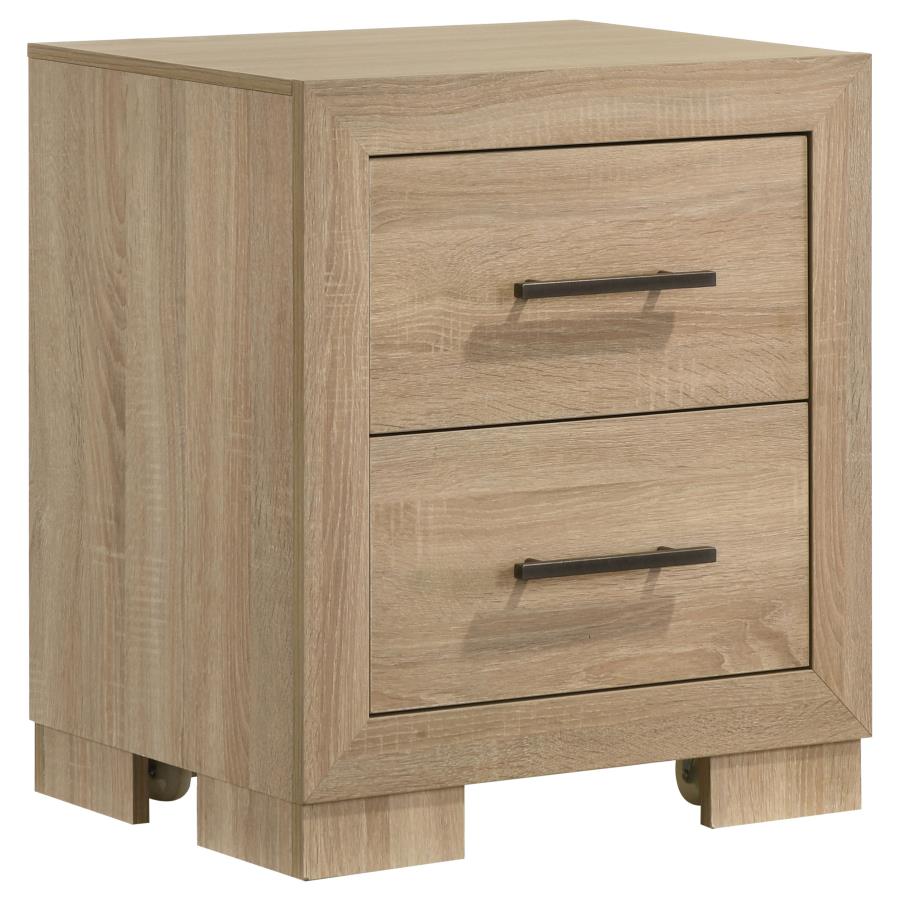 Arielle 4-Piece Queen Upholstered Bedroom Set Light Oak