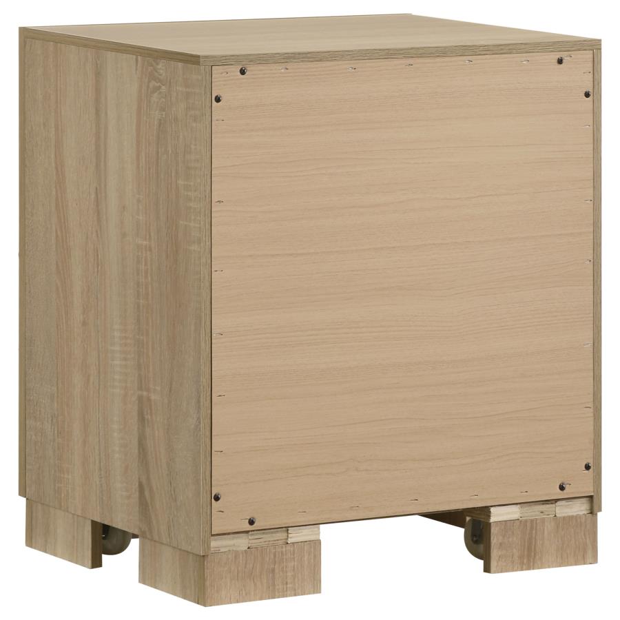 Arielle 5-Piece Queen Upholstered Bedroom Set Light Oak