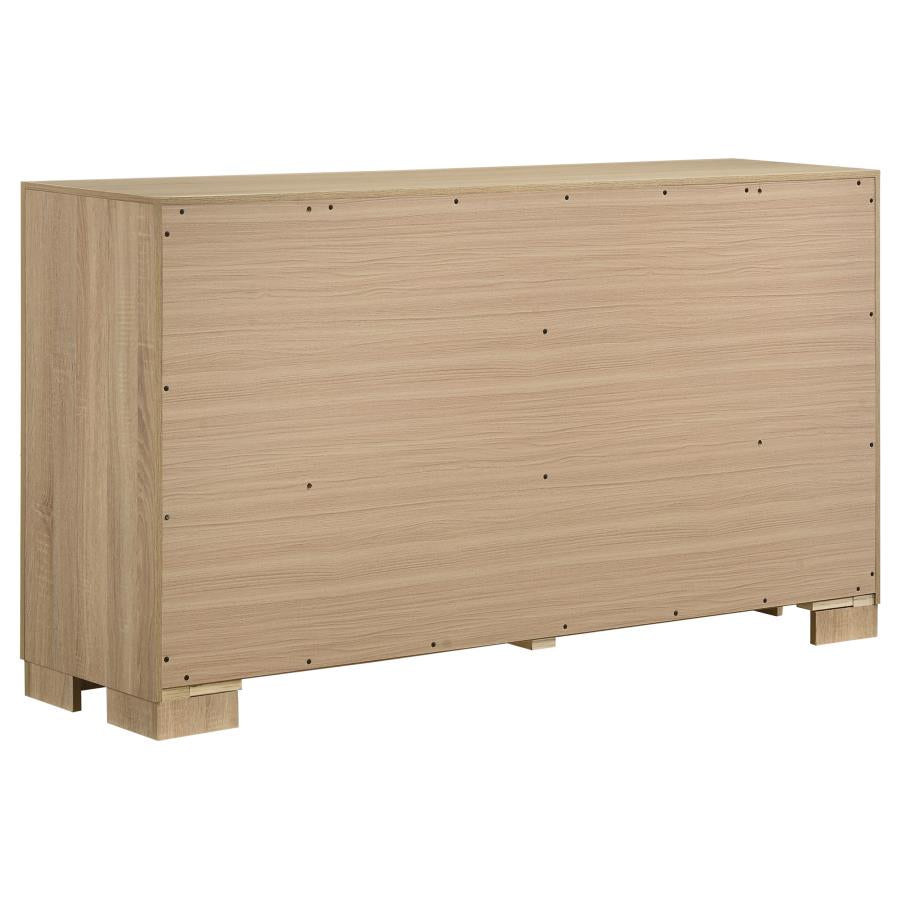 Arielle Bedroom Dresser with Mixed Hardware Light Oak