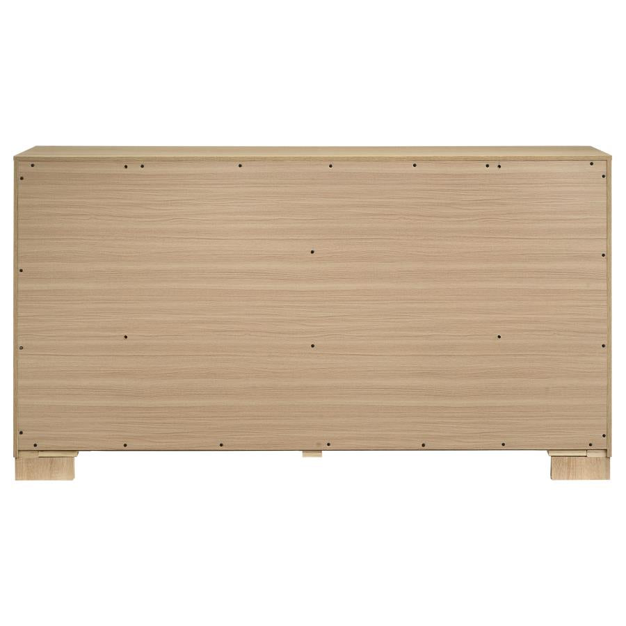 Arielle Bedroom Dresser with Mixed Hardware Light Oak