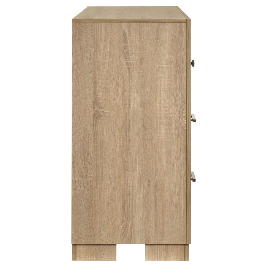 Arielle Bedroom Dresser with Mixed Hardware Light Oak