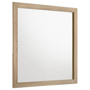 Arielle Dresser Mirror with Wood-Look Frame Light Oak