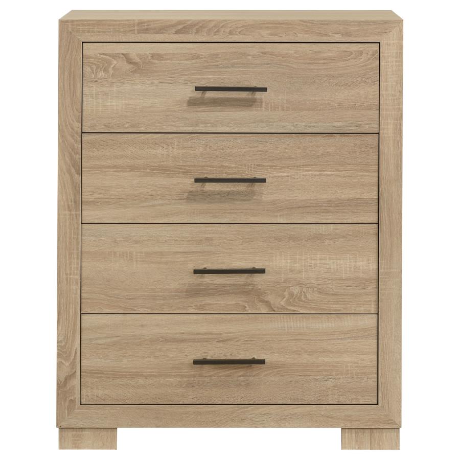 Arielle 4-Drawer Bedroom Chest with Framed Fronts Light Oak