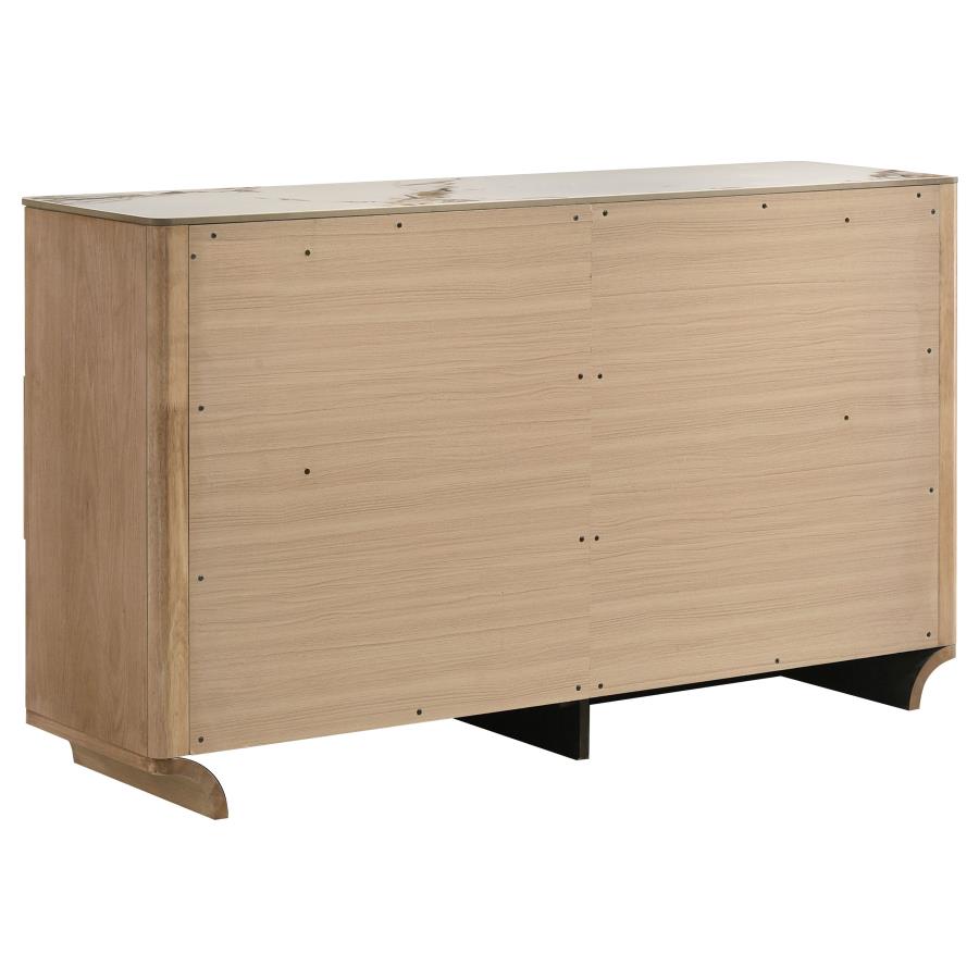 Leanne 5-piece Eastern King Bedroom Set Light Oak