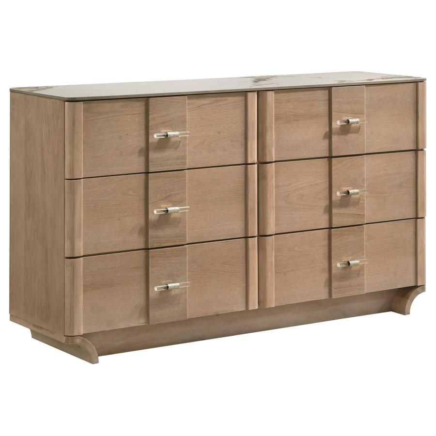 Leanne 4-piece Queen Bedroom Set Light Oak