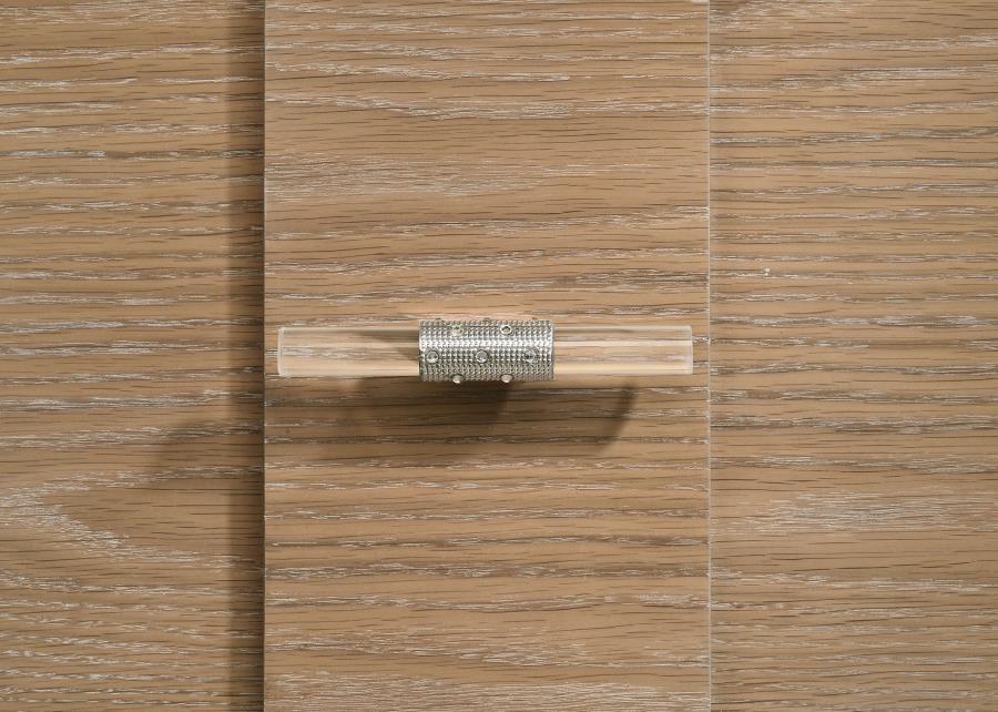 Leanne 2-drawer Sinter Stone Top Nightstand Light Oak