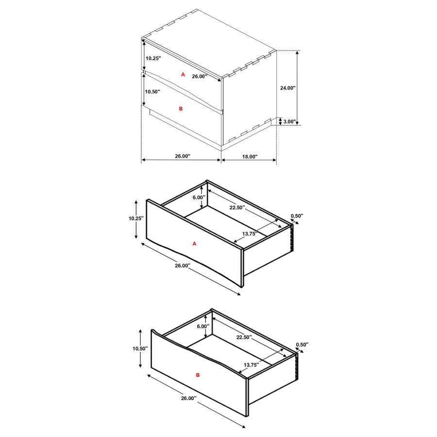 Winslow 4-piece Queen Storage Bedroom Set Smokey Walnut