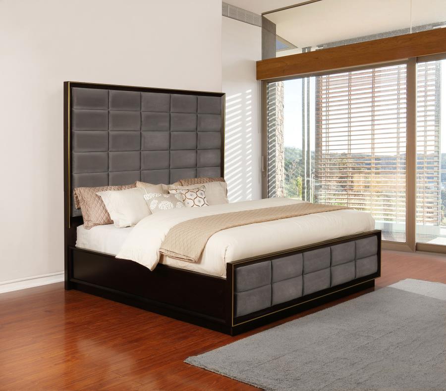 Durango 80-inch Eastern King Panel Bed Smoked Peppercorn