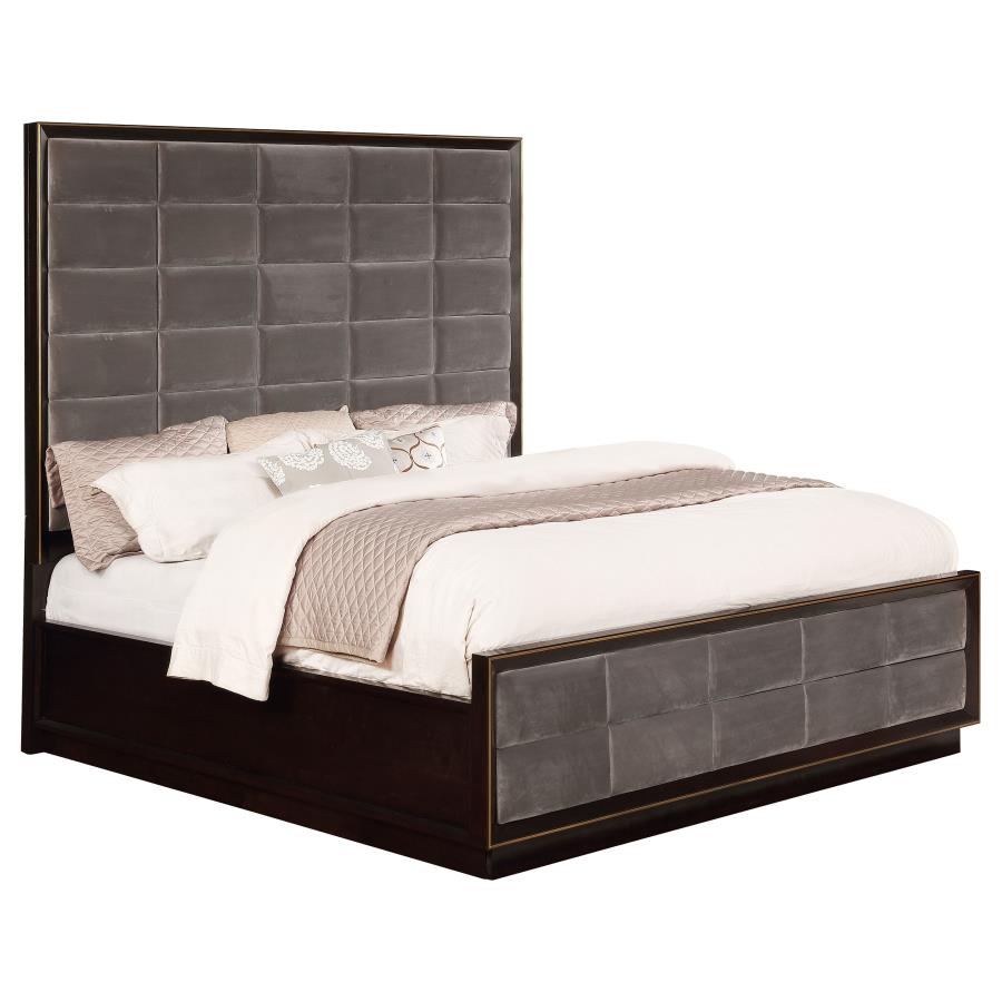Durango 80-inch California King Panel Bed Smoked Peppercorn