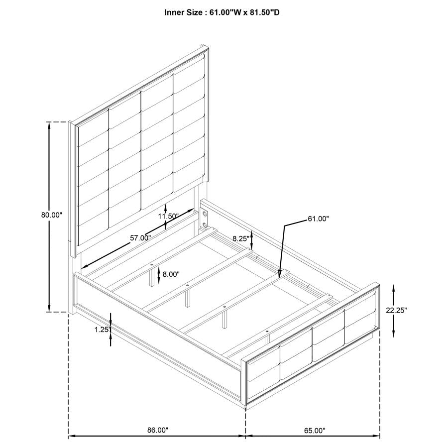 Durango 4-piece Queen Bedroom Set Taupe Oak