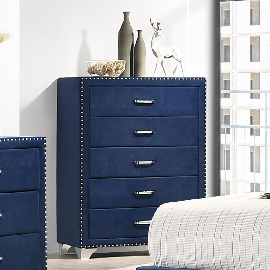 Melody 5-drawer Bedroom Chest Pacific Blue –