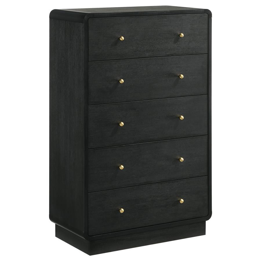 Cavelle 5-piece Twin Bedroom Set Black
