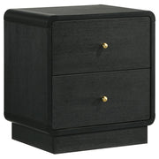 Cavelle 2-drawer Nightstand Bedside Table Black