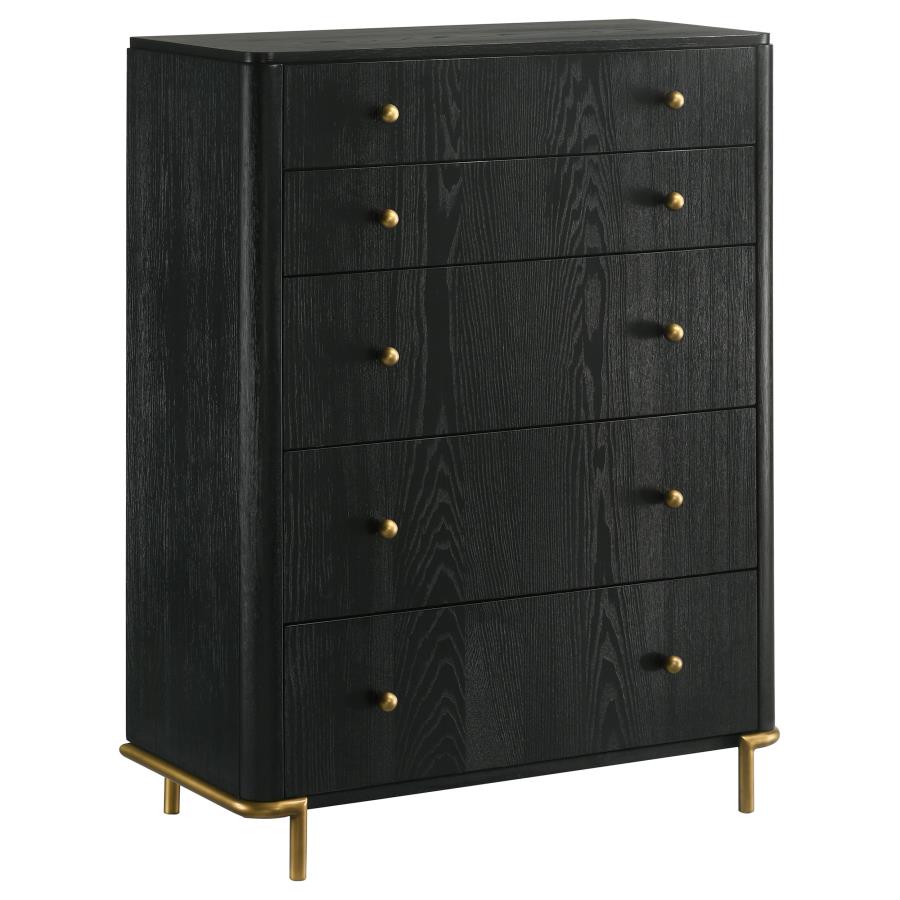 Arini 5-piece California King Bedroom Set Black and Natural