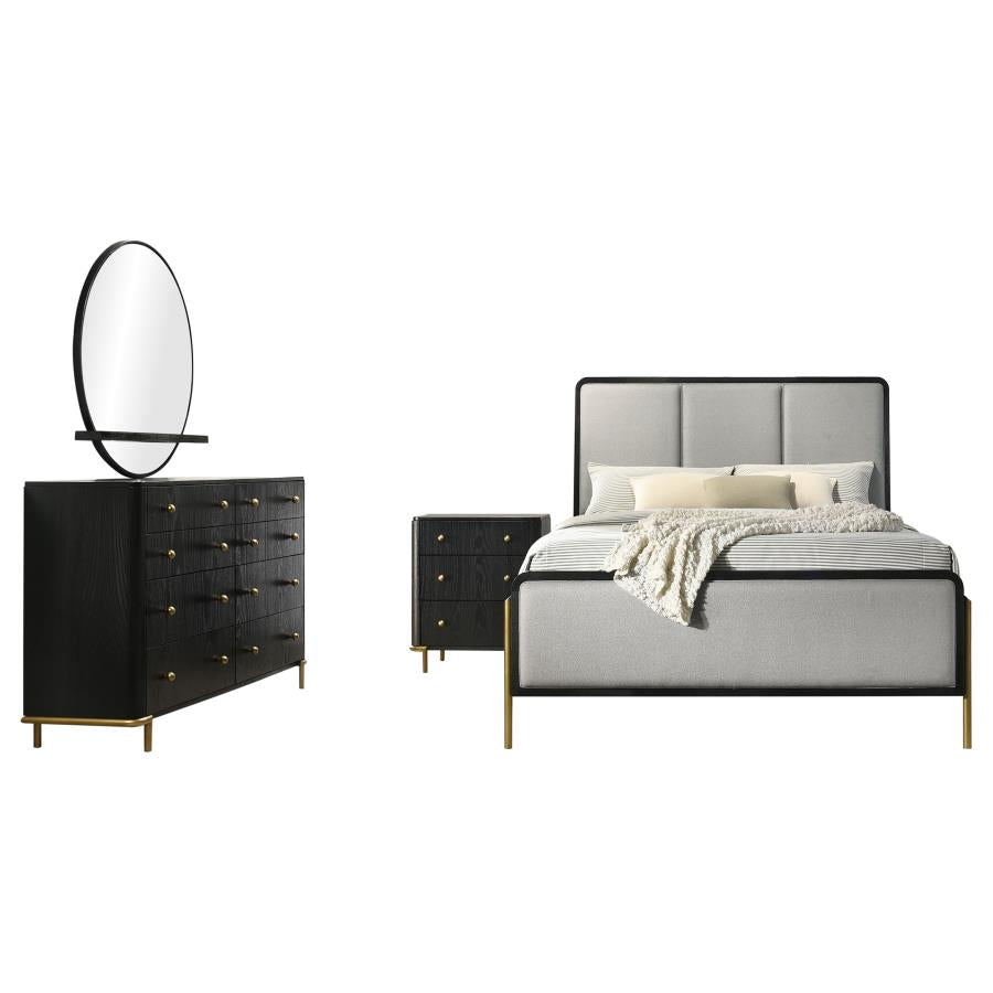 Arini 4-piece Eastern King Bedroom Set Black and Grey