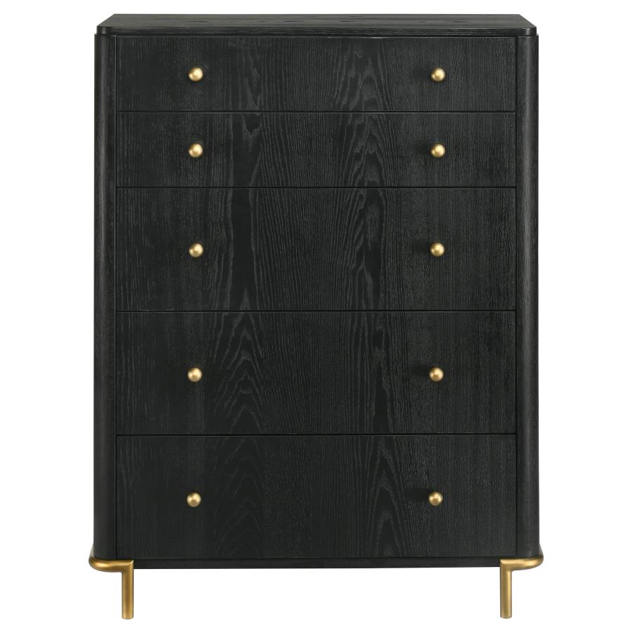 Arini 6-drawer Bedroom Chest Black