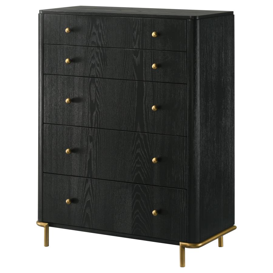 Arini 6-drawer Bedroom Chest Black