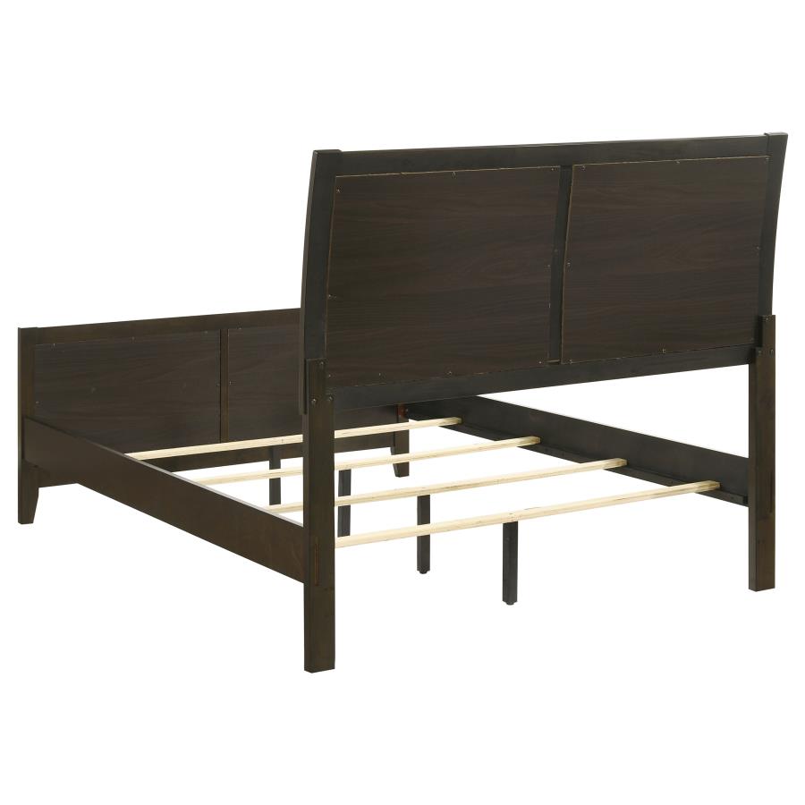 Wilkes 4-Piece Full Bedroom Set with Upholstered Bed Dark Cocoa