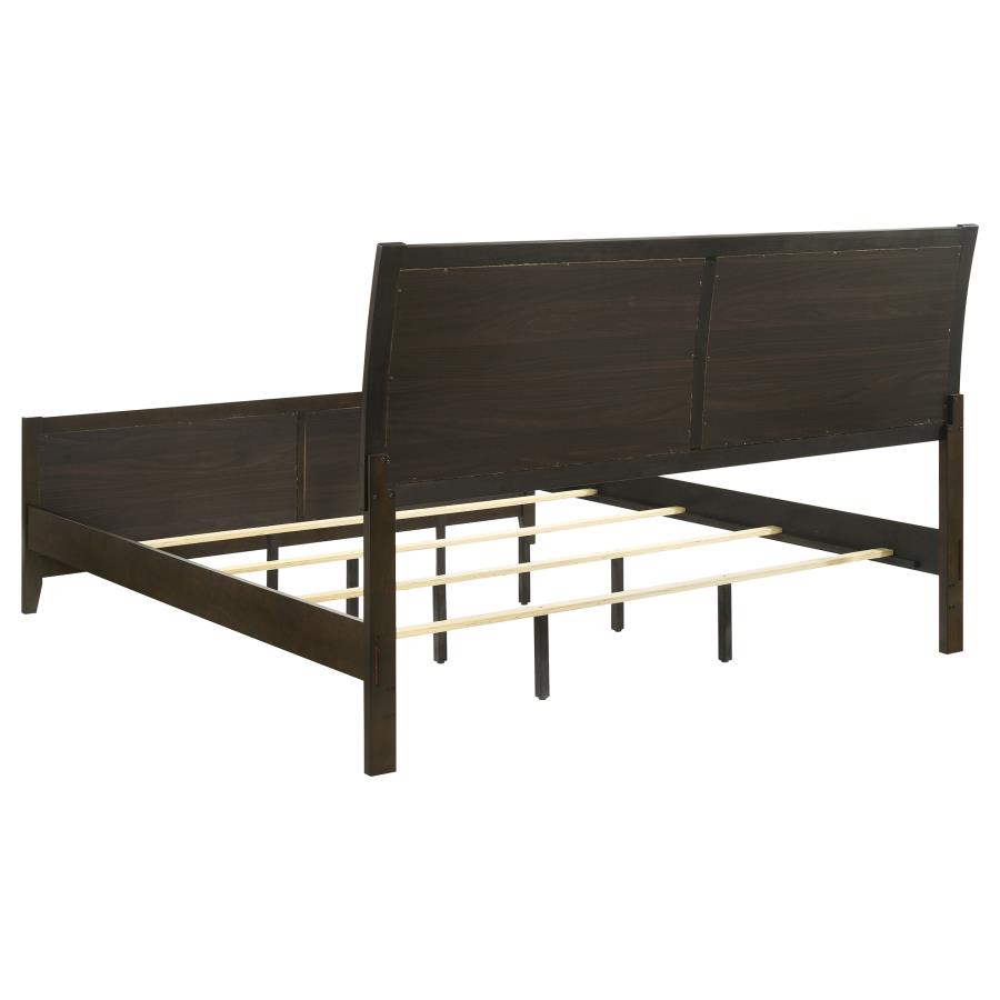 Wilkes 5-Piece Eastern King Bedroom Set with Upholstered Bed Dark Cocoa