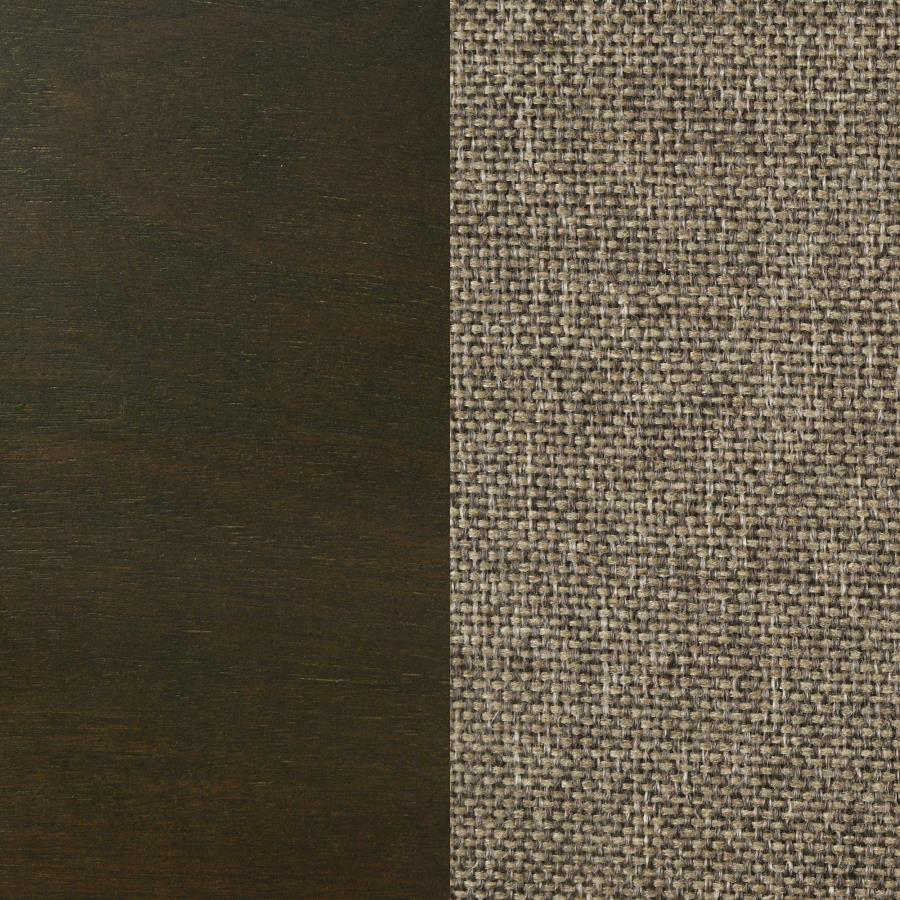 Wilkes California King Vertical-Channel Upholstered Panel Bed Dark Cocoa