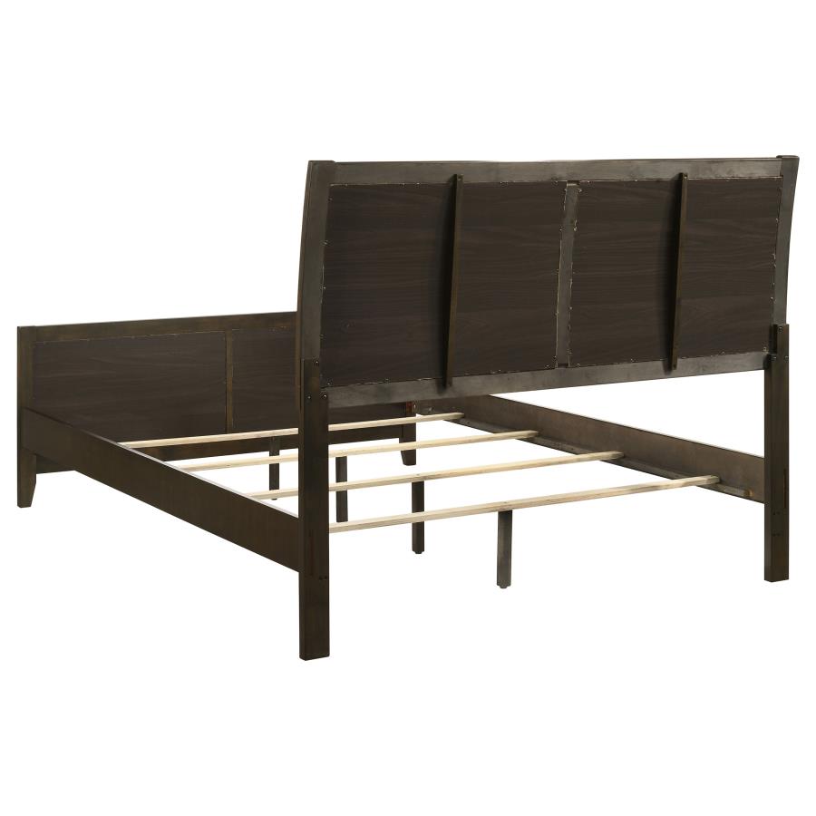 Wilkes 4-Piece Queen Bedroom Set with Upholstered Bed Dark Cocoa
