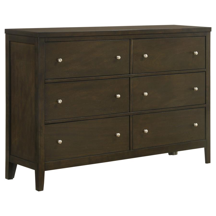 Wilkes 4-Piece Twin Bedroom Set with Upholstered Bed Dark Cocoa