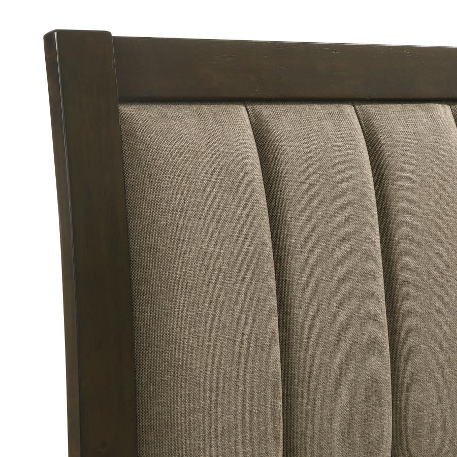 Wilkes 4-Piece Twin Bedroom Set with Upholstered Bed Dark Cocoa